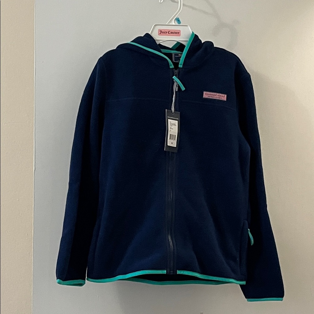 NWT Vineyard Vines Fleece Hooded Full Zip Jacket size M